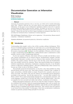 Documentation Generation as Information Visualization