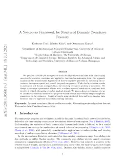 A Nonconvex Framework for Structured Dynamic Covariance Recovery