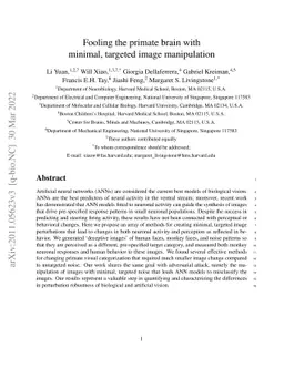 Fooling the primate brain with minimal, targeted image manipulation