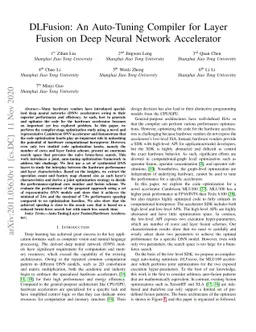 DLFusion: An Auto-Tuning Compiler for Layer Fusion on Deep Neural
  Network Accelerator