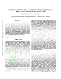 Progressive Spatio-Temporal Graph Convolutional Network for
  Skeleton-Based Human Action Recognition
