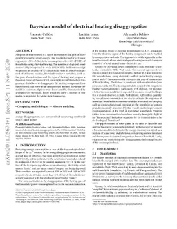 Bayesian model of electrical heating disaggregation
