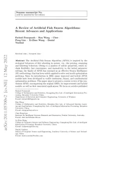 A Review of the Family of Artificial Fish Swarm Algorithms: Recent
  Advances and Applications