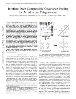 Invariant Deep Compressible Covariance Pooling for Aerial Scene
  Categorization