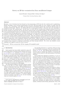 Survey on 3D face reconstruction from uncalibrated images