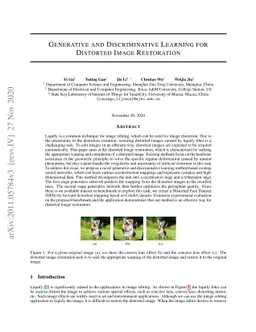 Generative and Discriminative Learning for Distorted Image Restoration