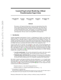 Learned Equivariant Rendering without Transformation Supervision