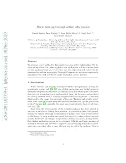 Mode hunting through active information