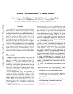 Dynamic Plane Convolutional Occupancy Networks