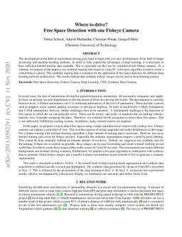 Where to drive: free space detection with one fisheye camera