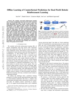 Offline Learning of Counterfactual Predictions for Real-World Robotic
  Reinforcement Learning