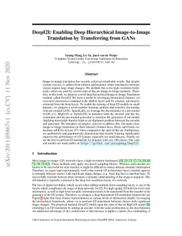 DeepI2I: Enabling Deep Hierarchical Image-to-Image Translation by
  Transferring from GANs