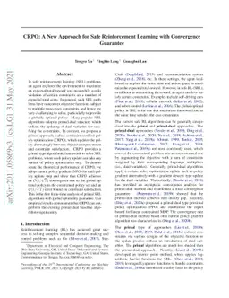 CRPO: A New Approach for Safe Reinforcement Learning with Convergence
  Guarantee