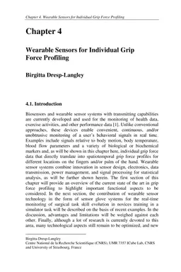 Wearable Sensors for Individual Grip Force Profiling