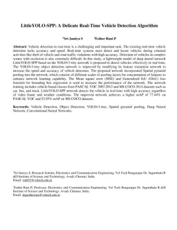 LittleYOLO-SPP: A Delicate Real-Time Vehicle Detection Algorithm