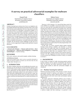 A survey on practical adversarial examples for malware classifiers