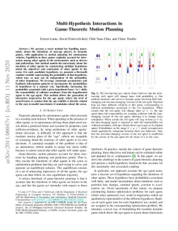 Multi-Hypothesis Interactions in Game-Theoretic Motion Planning