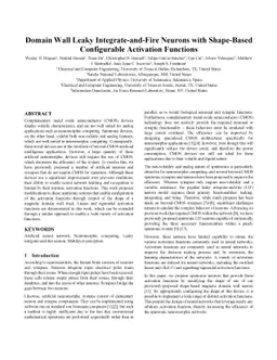 Domain Wall Leaky Integrate-and-Fire Neurons with Shape-Based
  Configurable Activation Functions