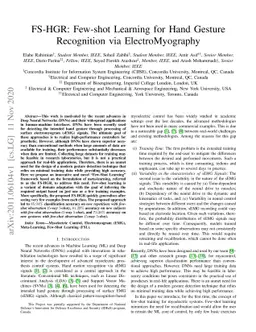 FS-HGR: Few-shot Learning for Hand Gesture Recognition via
  ElectroMyography