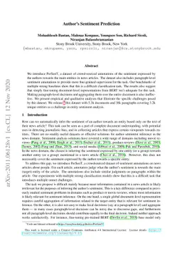 Author's Sentiment Prediction