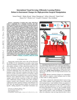 Intermittent Visual Servoing: Efficiently Learning Policies Robust to
  Instrument Changes for High-precision Surgical Manipulation