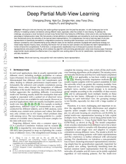 Deep Partial Multi-View Learning