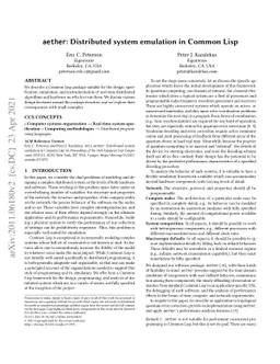 aether: Distributed system emulation in Common Lisp