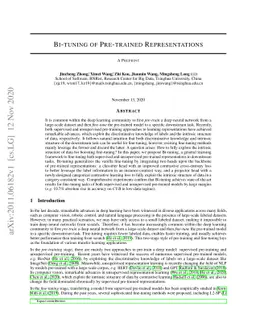 Bi-tuning of Pre-trained Representations
