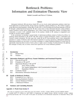 Bottleneck Problems: Information and Estimation-Theoretic View