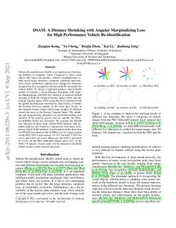 DSAM: A Distance Shrinking with Angular Marginalizing Loss for High
  Performance Vehicle Re-identificatio