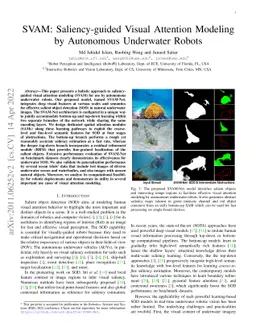 SVAM: Saliency-guided Visual Attention Modeling by Autonomous Underwater
  Robots