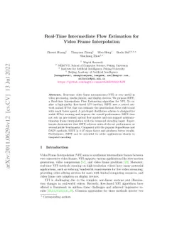 Real-Time Intermediate Flow Estimation for Video Frame Interpolation