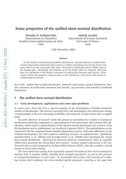 Some properties of the unified skew-normal distribution