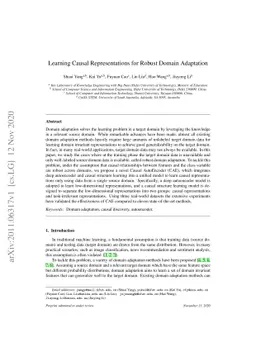 Learning causal representations for robust domain adaptation