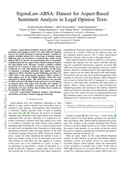 SigmaLaw-ABSA: Dataset for Aspect-Based Sentiment Analysis in Legal
  Opinion Texts