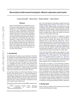 Hierarchical reinforcement learning for efficient exploration and
  transfer