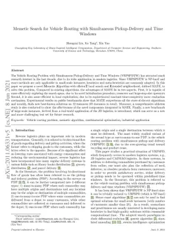 Memetic Search for Vehicle Routing with Simultaneous Pickup-Delivery and
  Time Windows