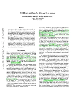 Griddly: A platform for AI research in games