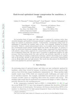 End-to-end optimized image compression for machines, a study