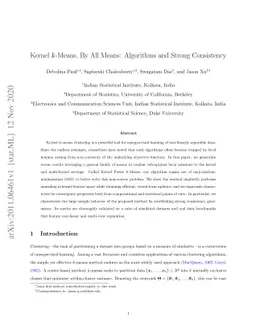Kernel k-Means, By All Means: Algorithms and Strong Consistency