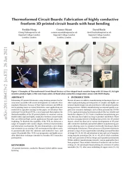 Thermoformed Circuit Boards: Fabrication of highly conductive freeform
  3D printed circuit boards with heat bending