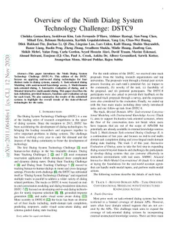 Overview of the Ninth Dialog System Technology Challenge: DSTC9