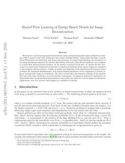 Shared Prior Learning of Energy-Based Models for Image Reconstruction
