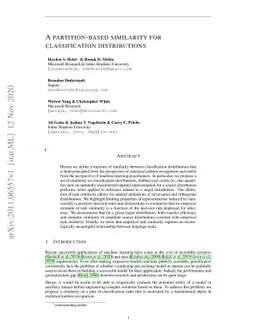A partition-based similarity for classification distributions