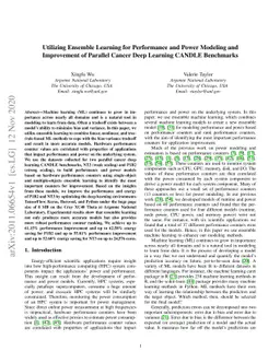 Utilizing Ensemble Learning for Performance and Power Modeling and
  Improvement of Parallel Cancer Deep Learning CANDLE Benchmarks