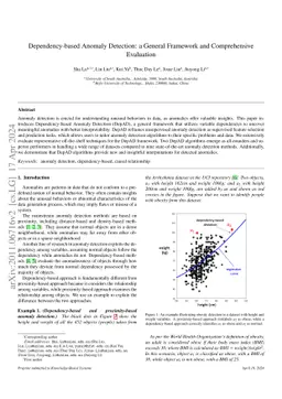 Dependency-based Anomaly Detection: a General Framework and
  Comprehensive Evaluation