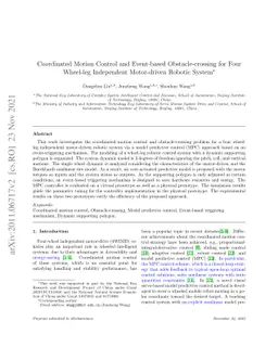Coordinated Motion Control and Event-based Obstacle-crossing for Four
  Wheel-leg Independent Motor-driven Robotic System via MPC