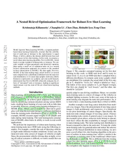 A Nested Bi-level Optimization Framework for Robust Few Shot Learning
