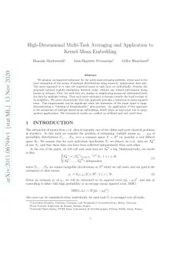 High-Dimensional Multi-Task Averaging and Application to Kernel Mean
  Embedding