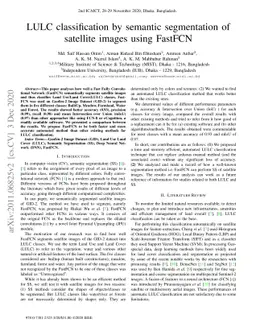 LULC classification by semantic segmentation of satellite images using
  FastFCN